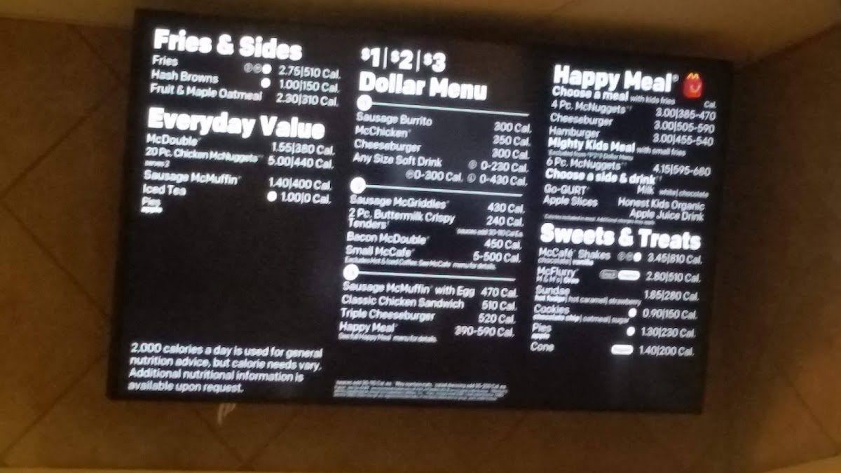 McDonald's Menu 3