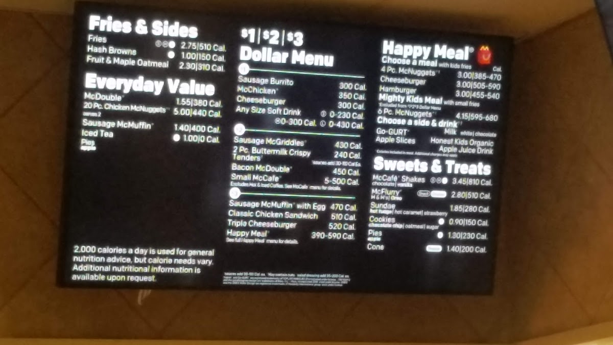 McDonald's Menu 5