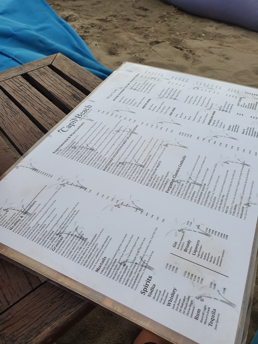 Capil Beach Grill & Bar Menu 10