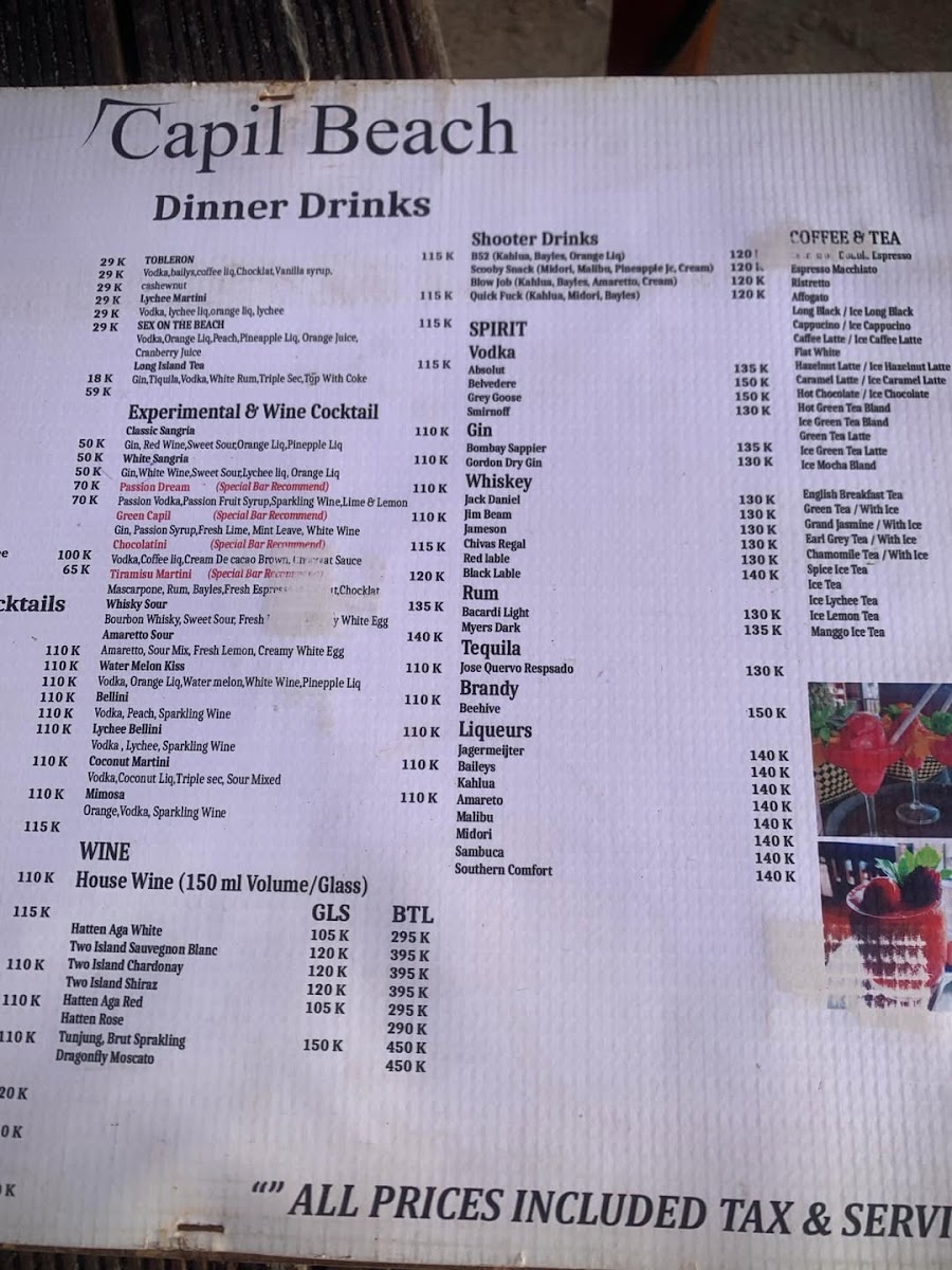 Capil Beach Grill & Bar Menu 6