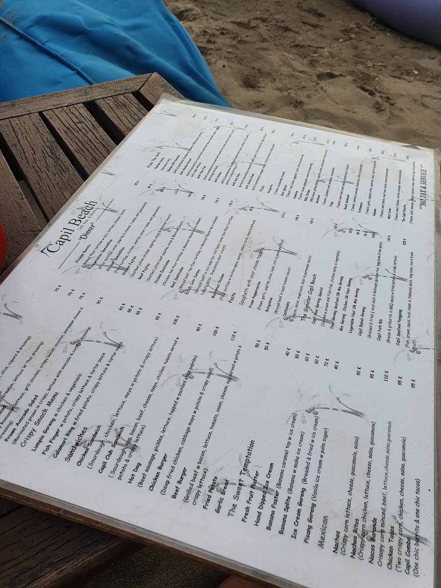 Capil Beach Grill & Bar Menu 8