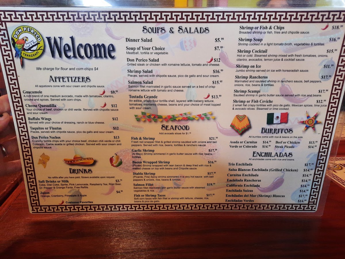 Don Perico Mexican Restaurant Menu 1
