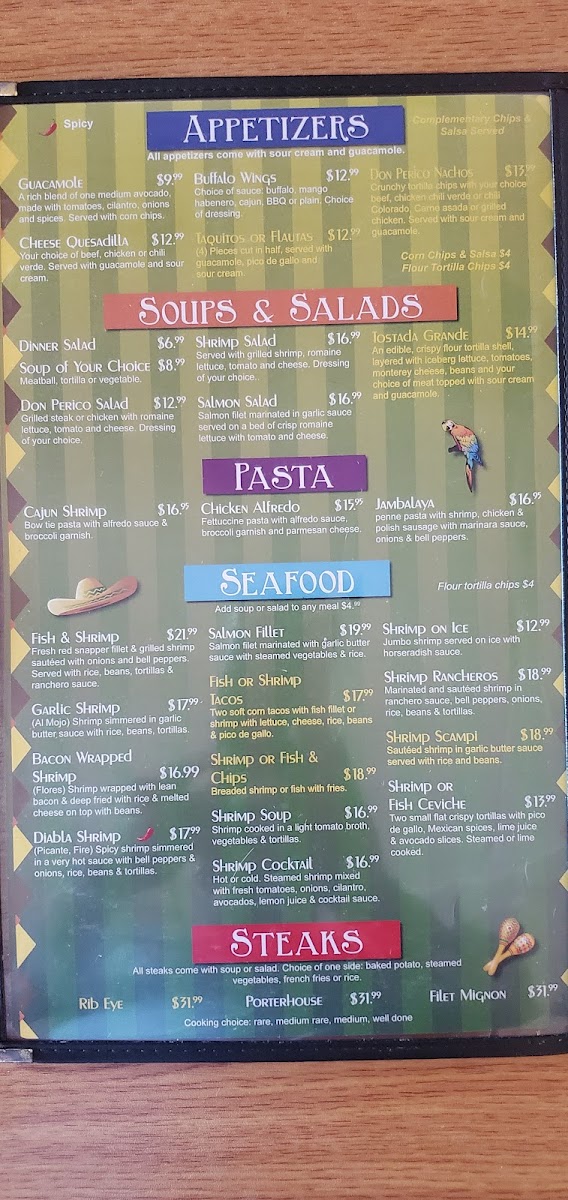 Don Perico Mexican Restaurant Menu 8