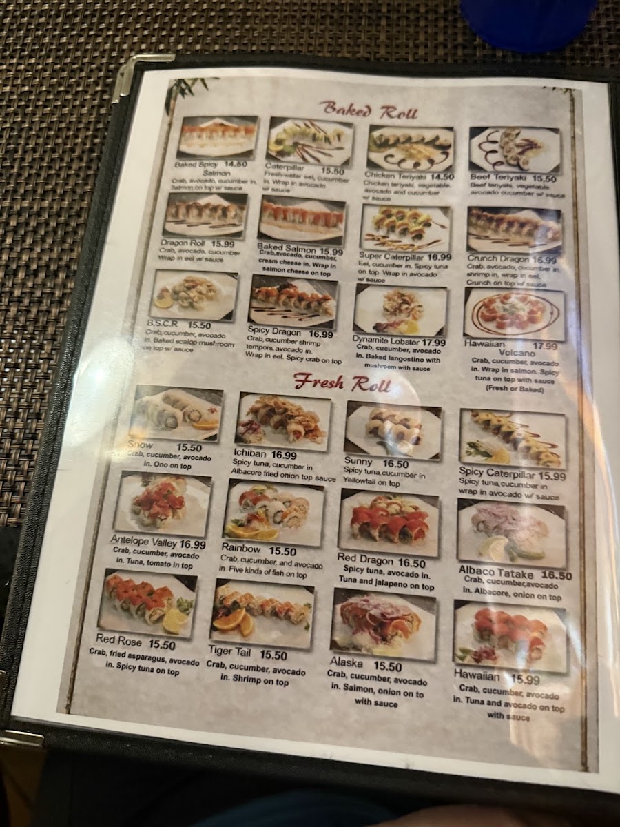Sato Sushi Menu 2