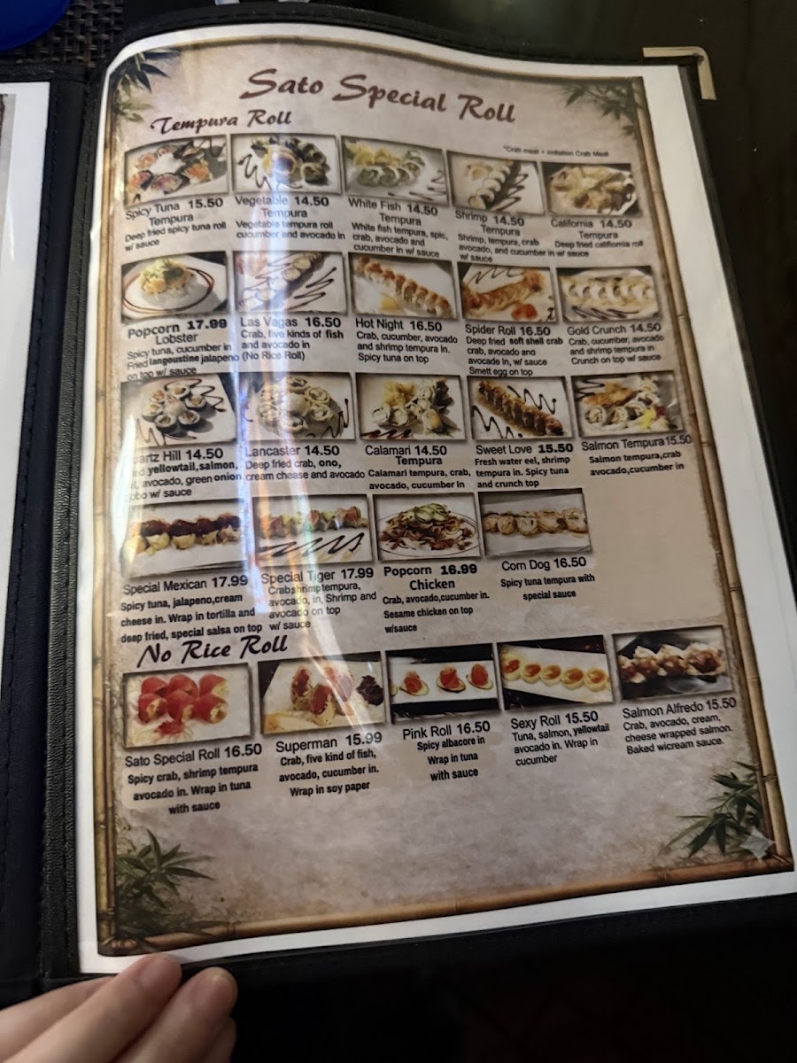 Sato Sushi Menu 3
