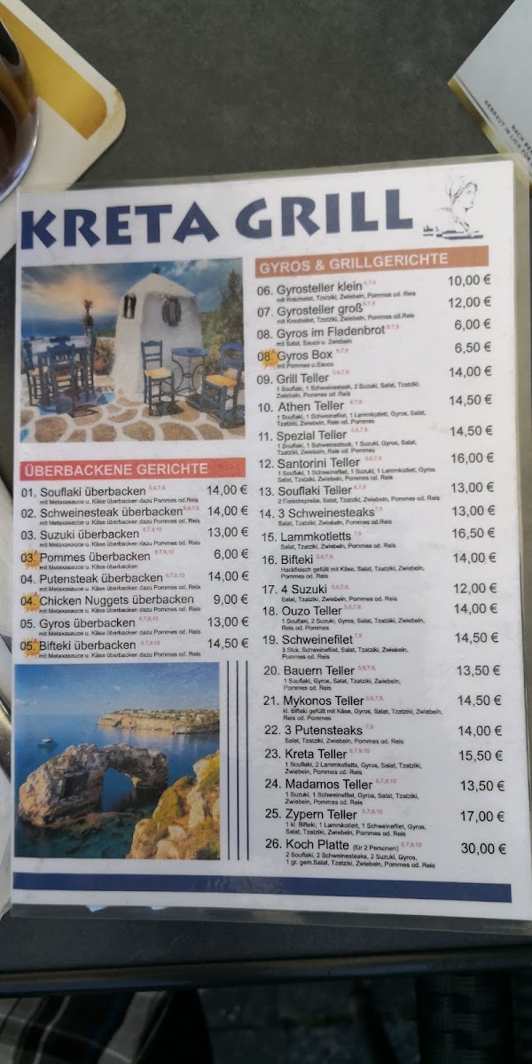 Kreta Grill Beverungen – Griechische Spezialitäten & Gyros Menu 7