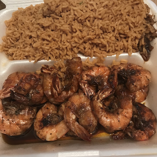 Boiled Shrimp and Fried Rice