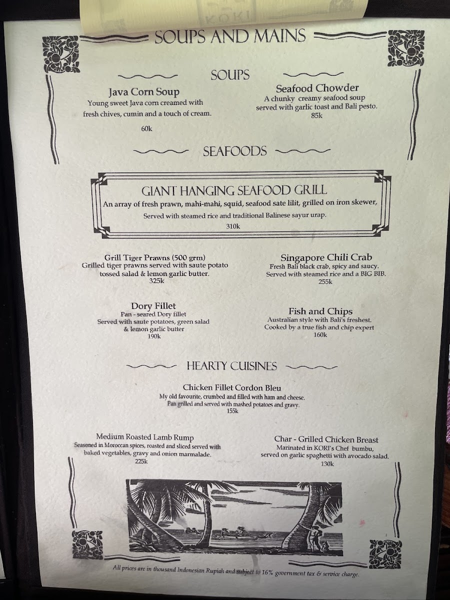 Kori Restaurant & Bar Kuta Menu 9