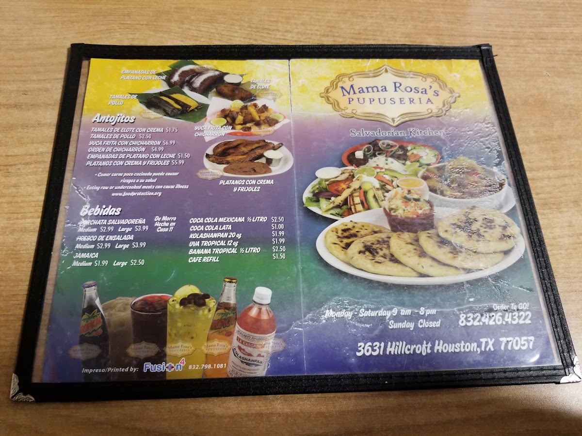 Mama Rosa's Pupuseria Menu 10