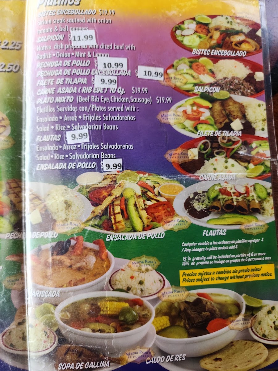 Mama Rosa's Pupuseria Menu 5