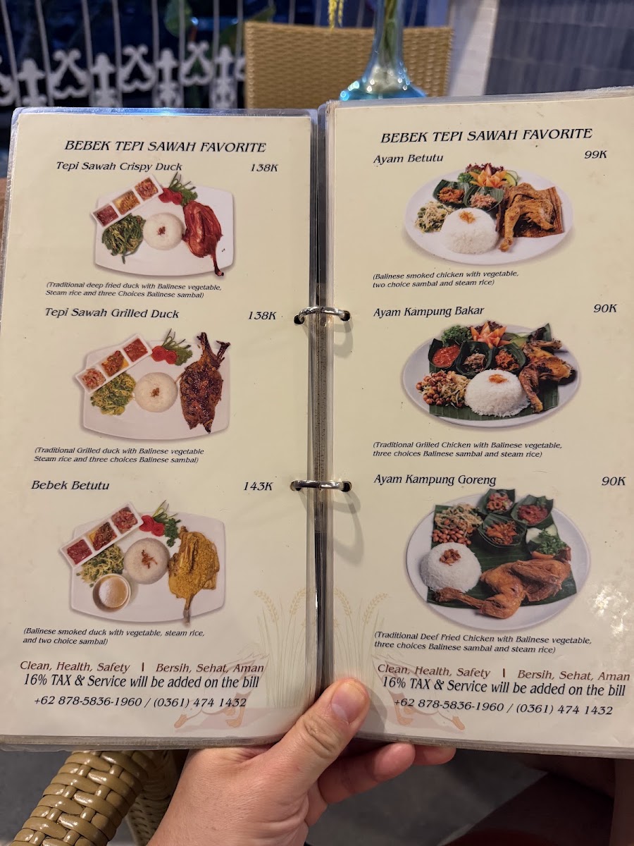 Bebek Tepi Sawah Restaurant Menu 2