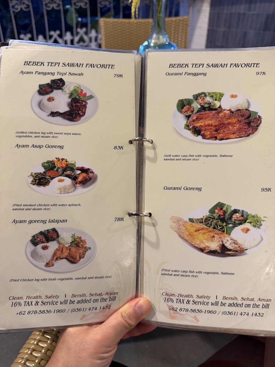 Bebek Tepi Sawah Restaurant Menu 3
