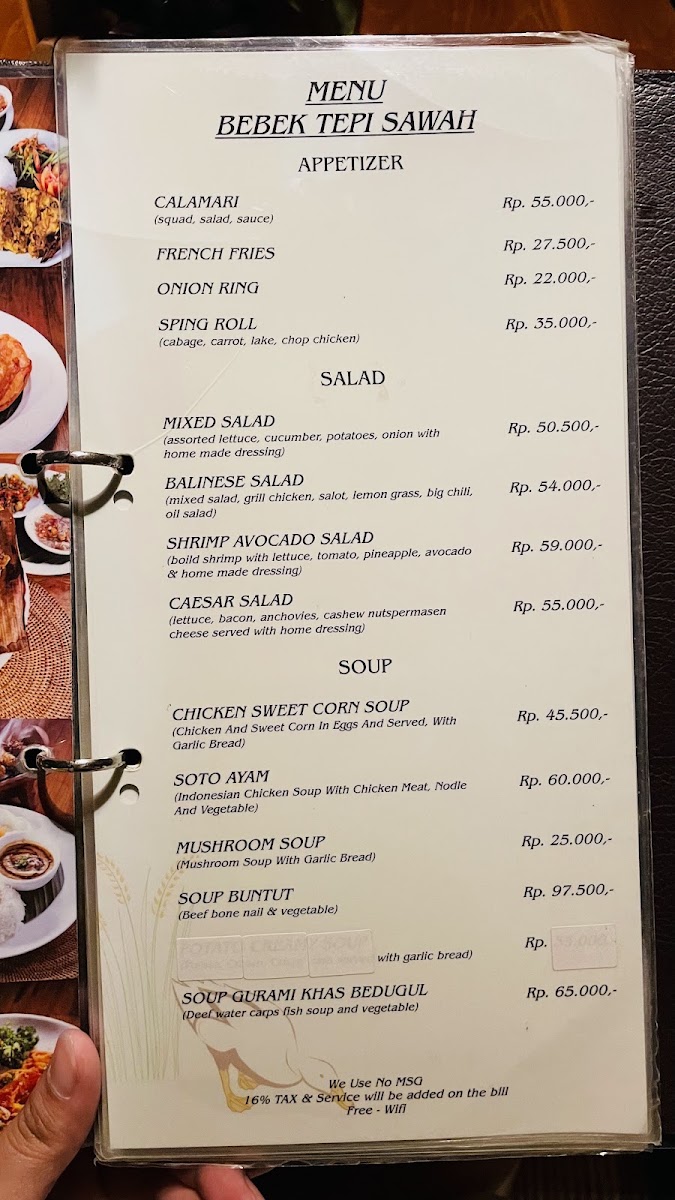 Bebek Tepi Sawah Restaurant Menu 4