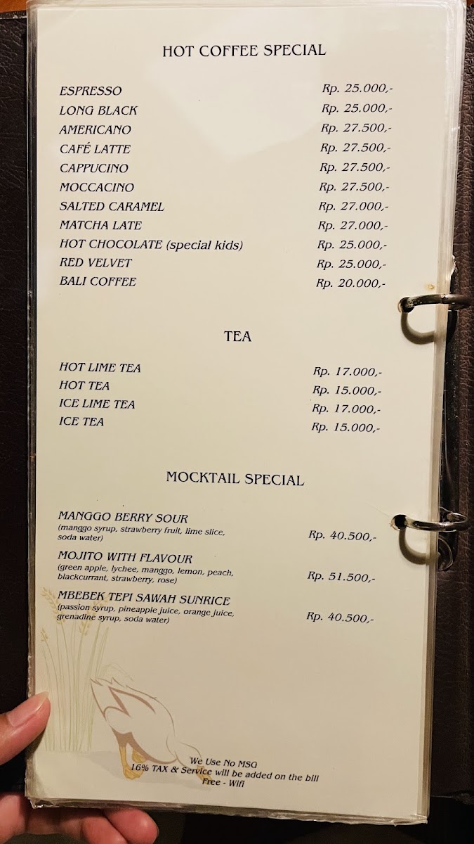 Bebek Tepi Sawah Restaurant Menu 8