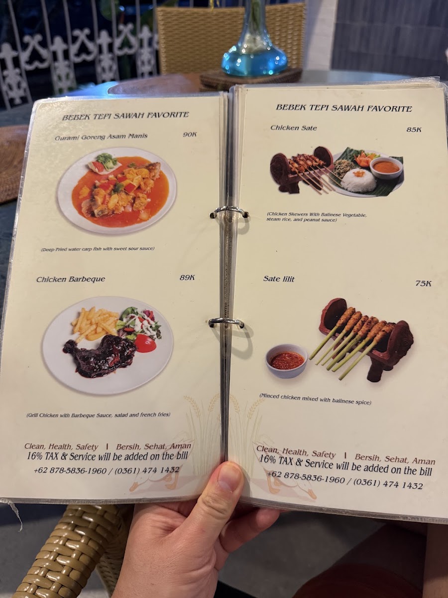 Bebek Tepi Sawah Restaurant Menu 9