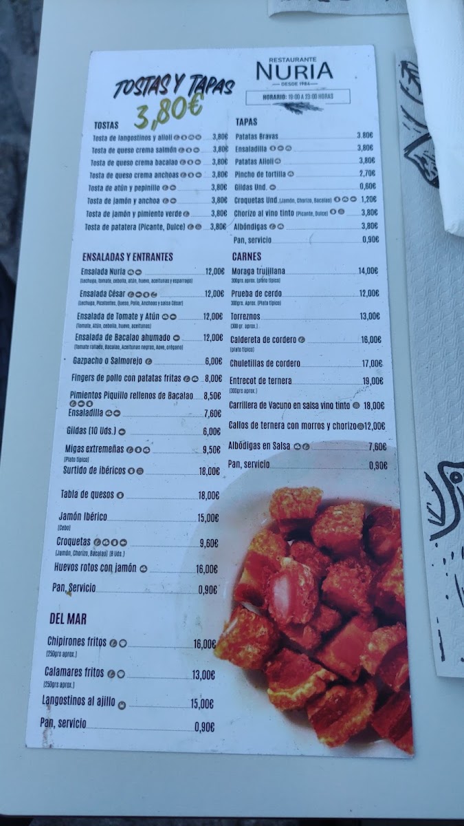 Restaurante Nuria Menu 3