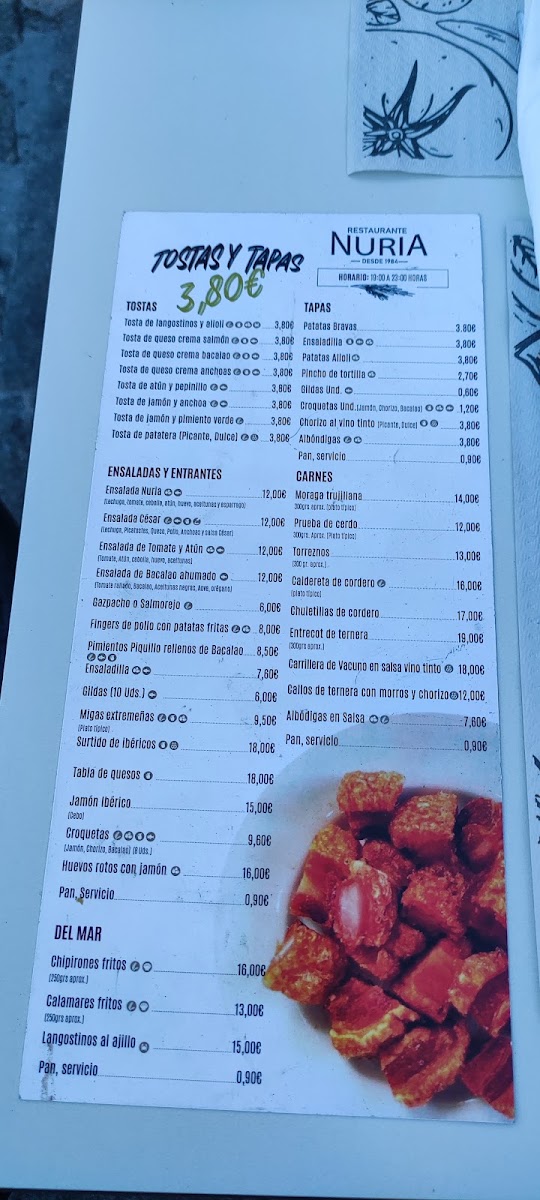 Restaurante Nuria Menu 8