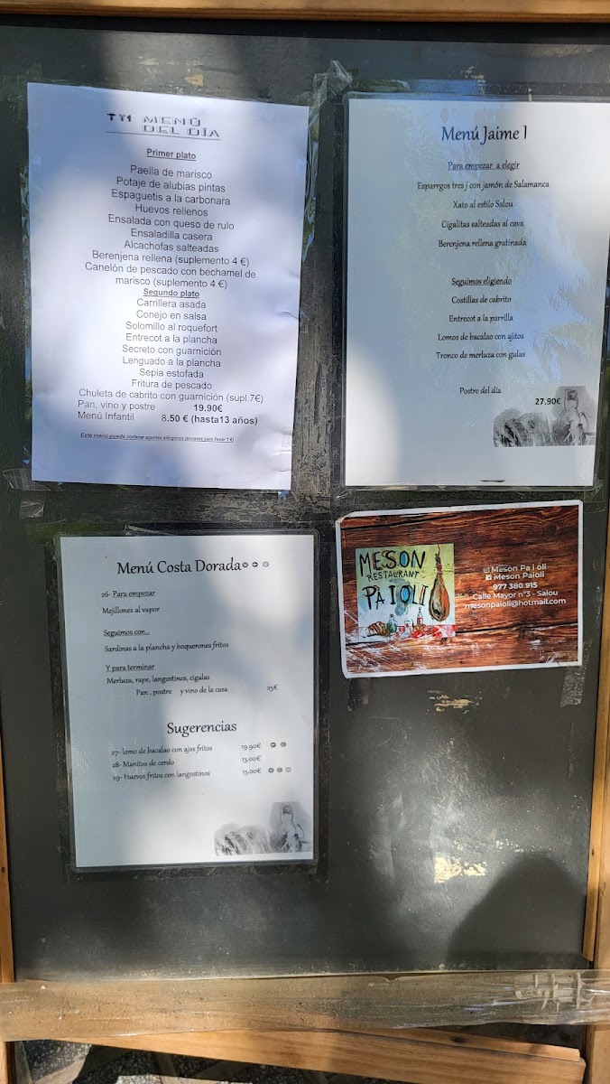 Paioli Menu 3