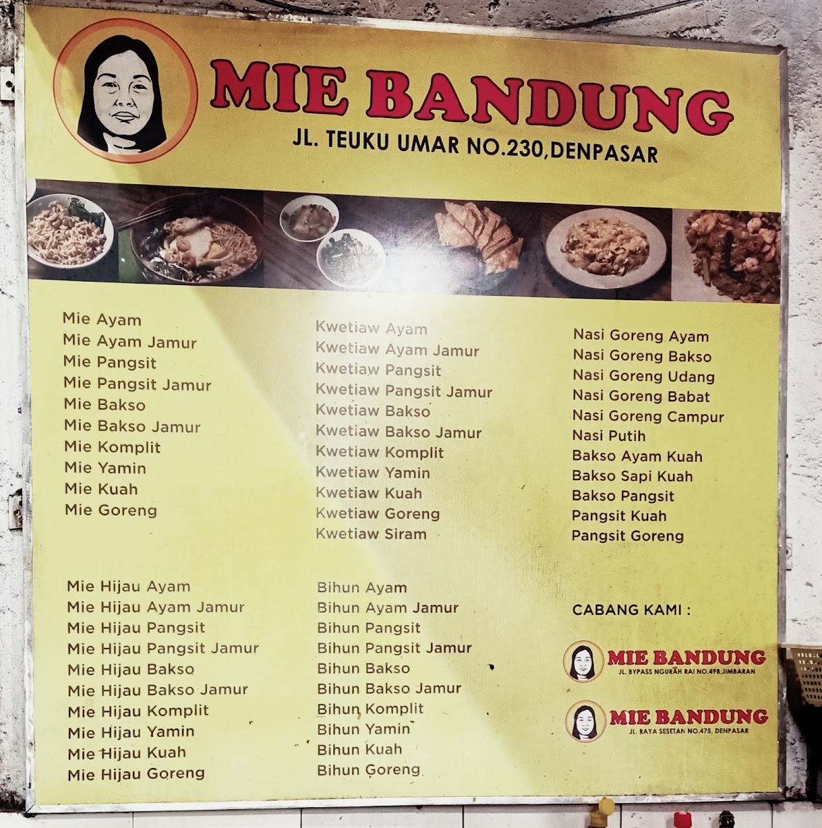 Mie Bandung Menu 1