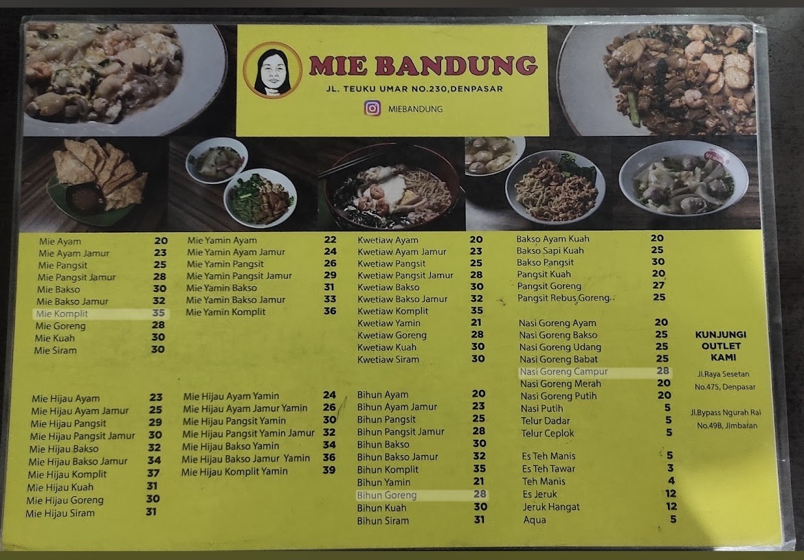 Mie Bandung Menu 10