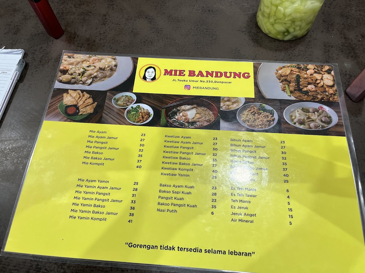 Mie Bandung Menu 7