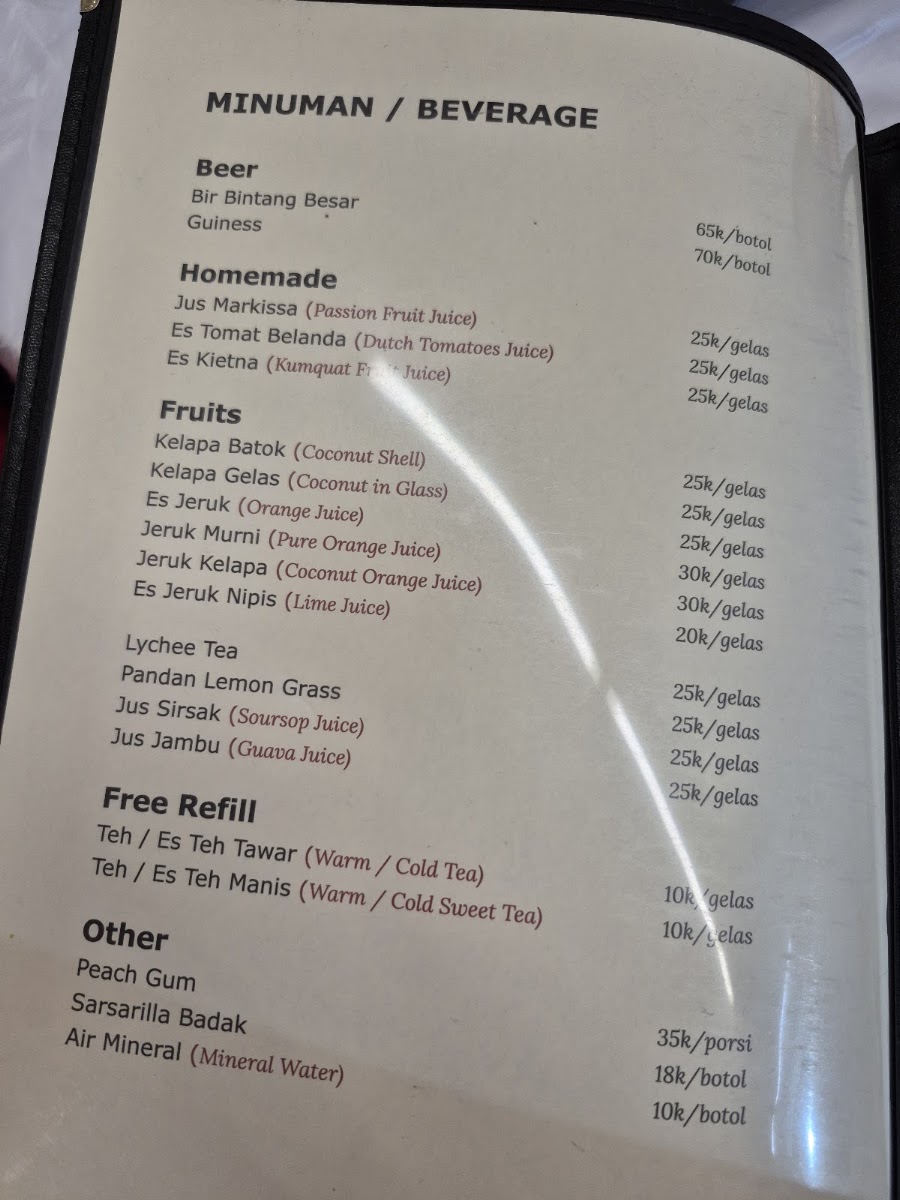 Saung Greenville Menu 2