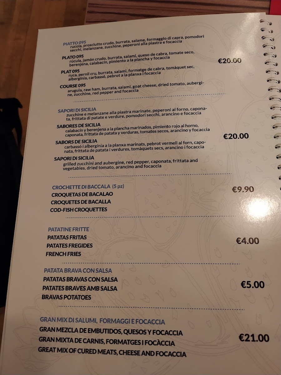 Restaurant Zero Nove Cinque Menu 3