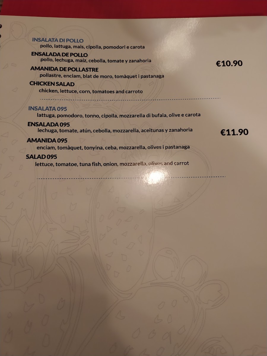 Restaurant Zero Nove Cinque Menu 5
