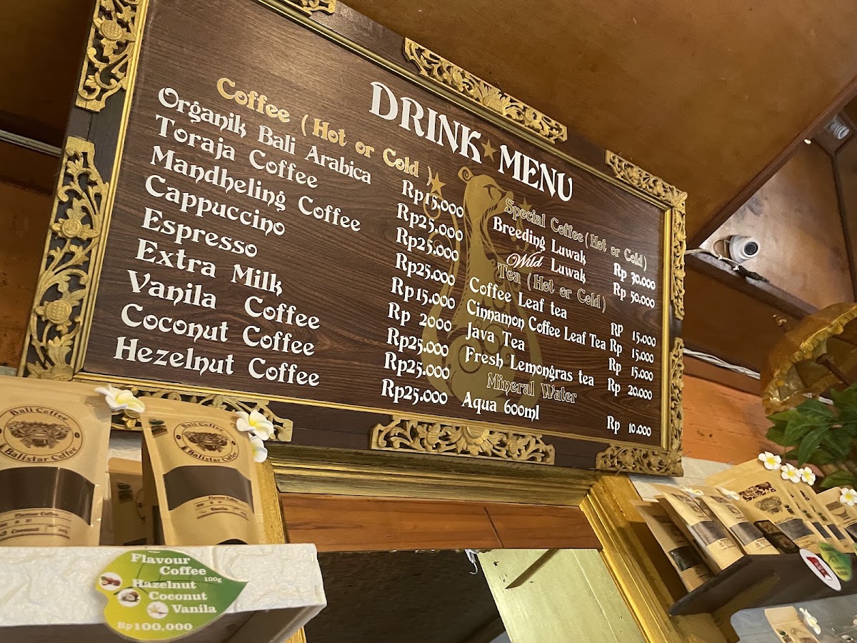 Balistar coffee Menu 10