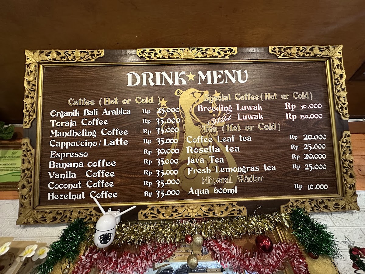 Balistar coffee Menu 7