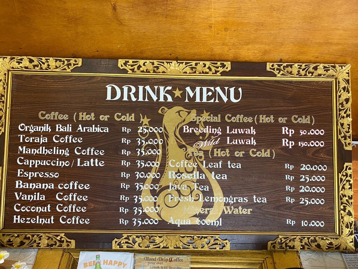 Balistar coffee Menu 8