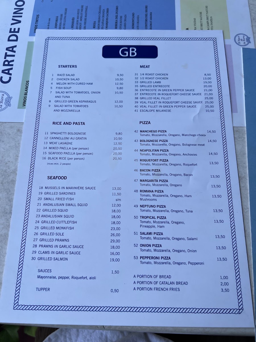 El Racó de Sa Riera Menu 5