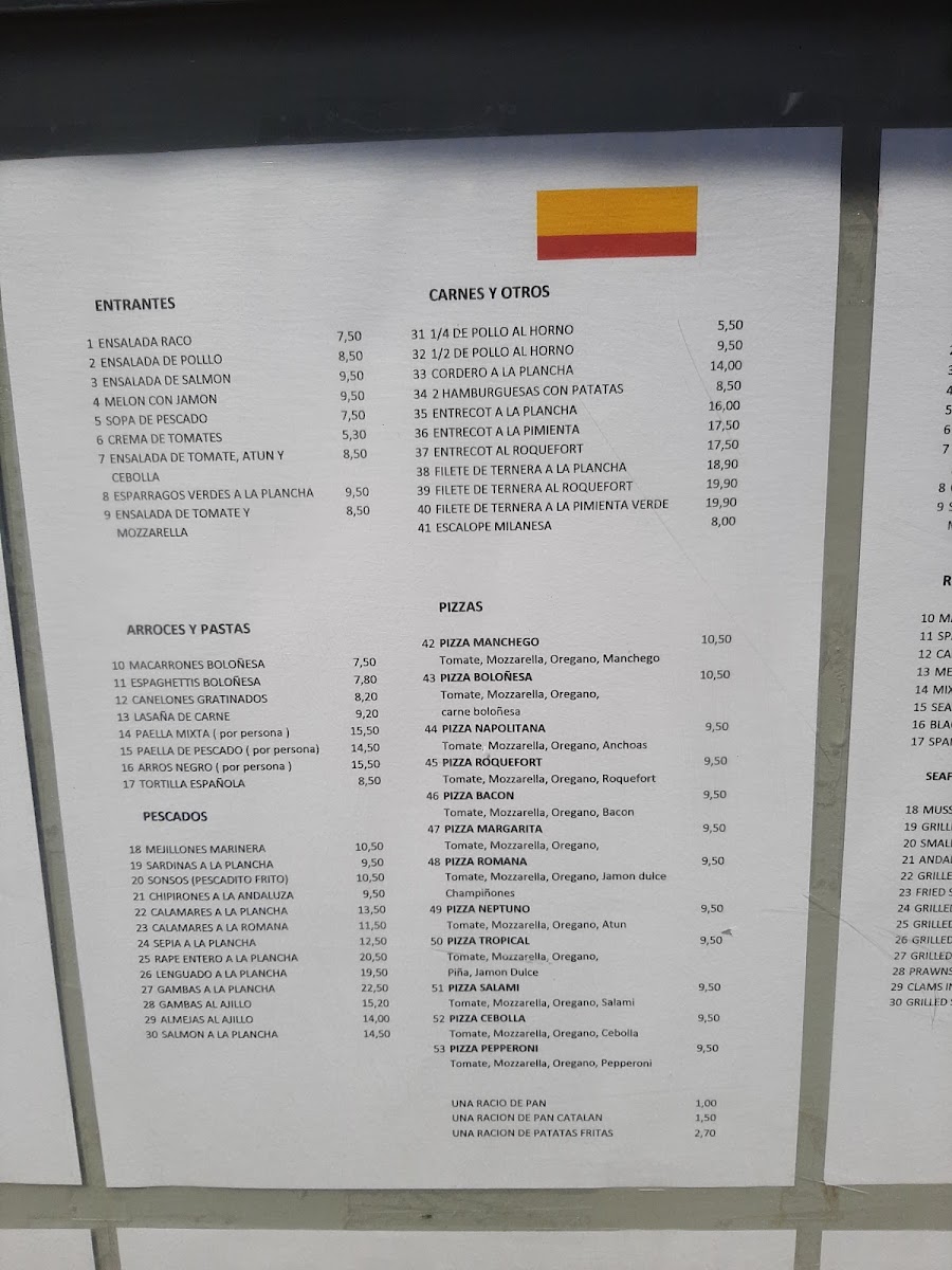 El Racó de Sa Riera Menu 8