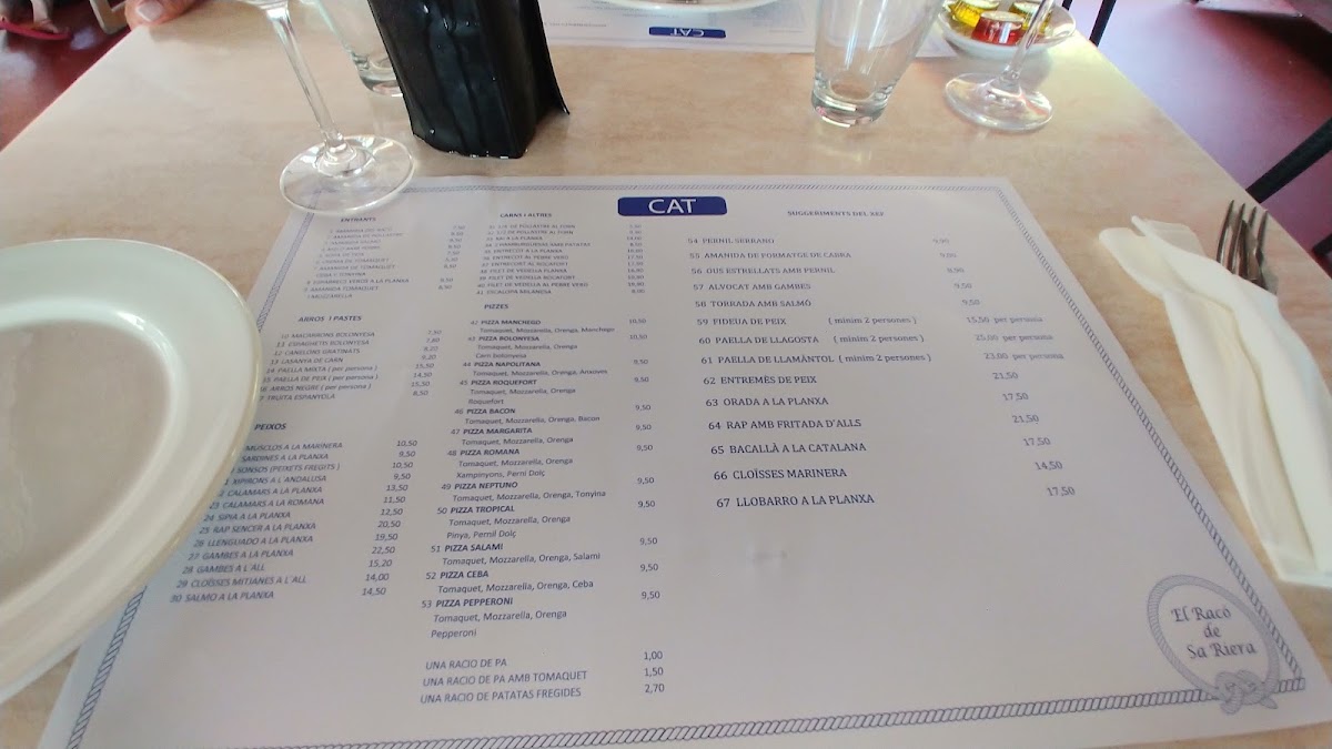 El Racó de Sa Riera Menu 9