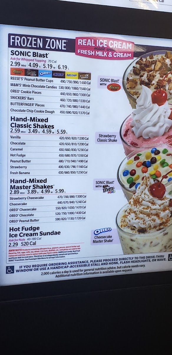 Sonic Drive-In Menu 7