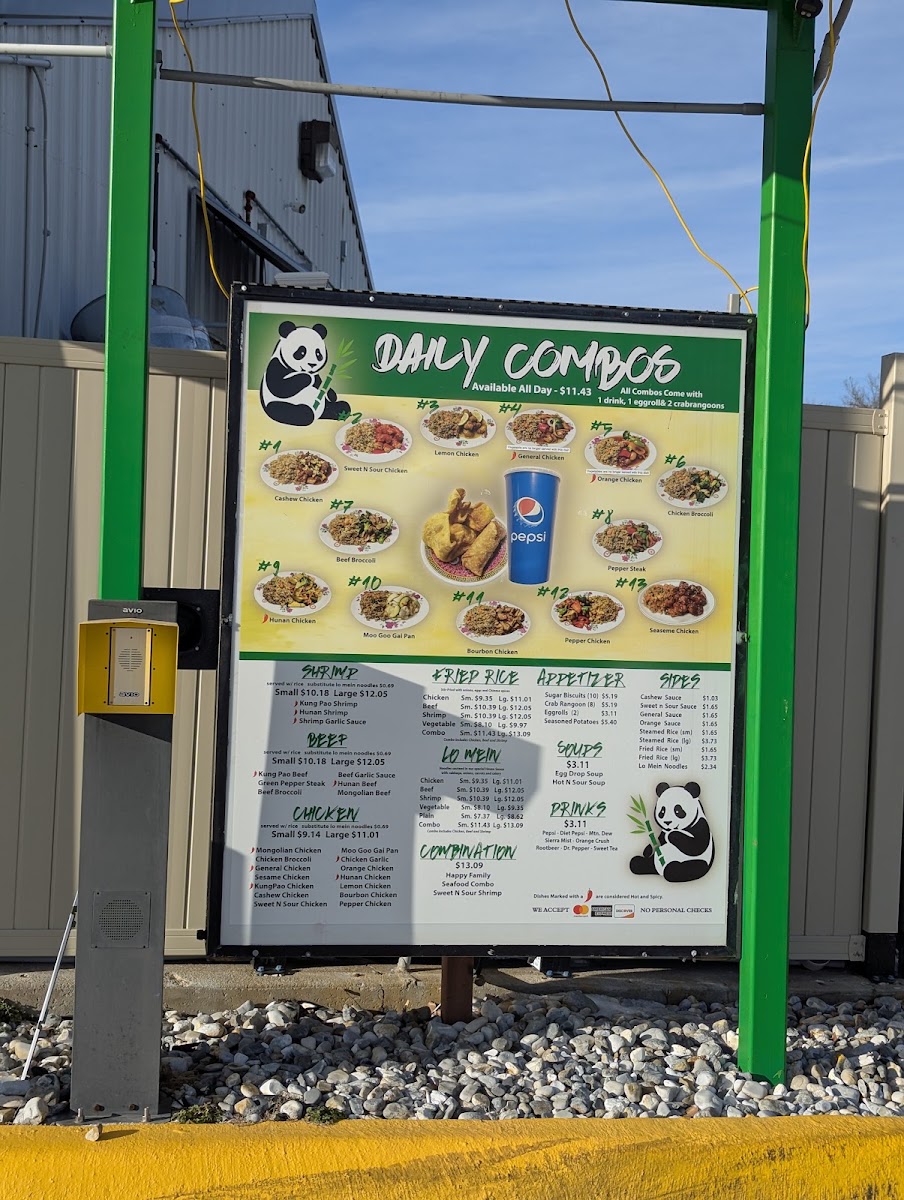 Panda House Menu 1