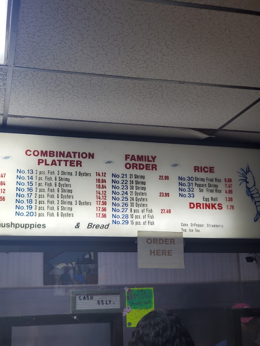 John's Seafood Menu 5