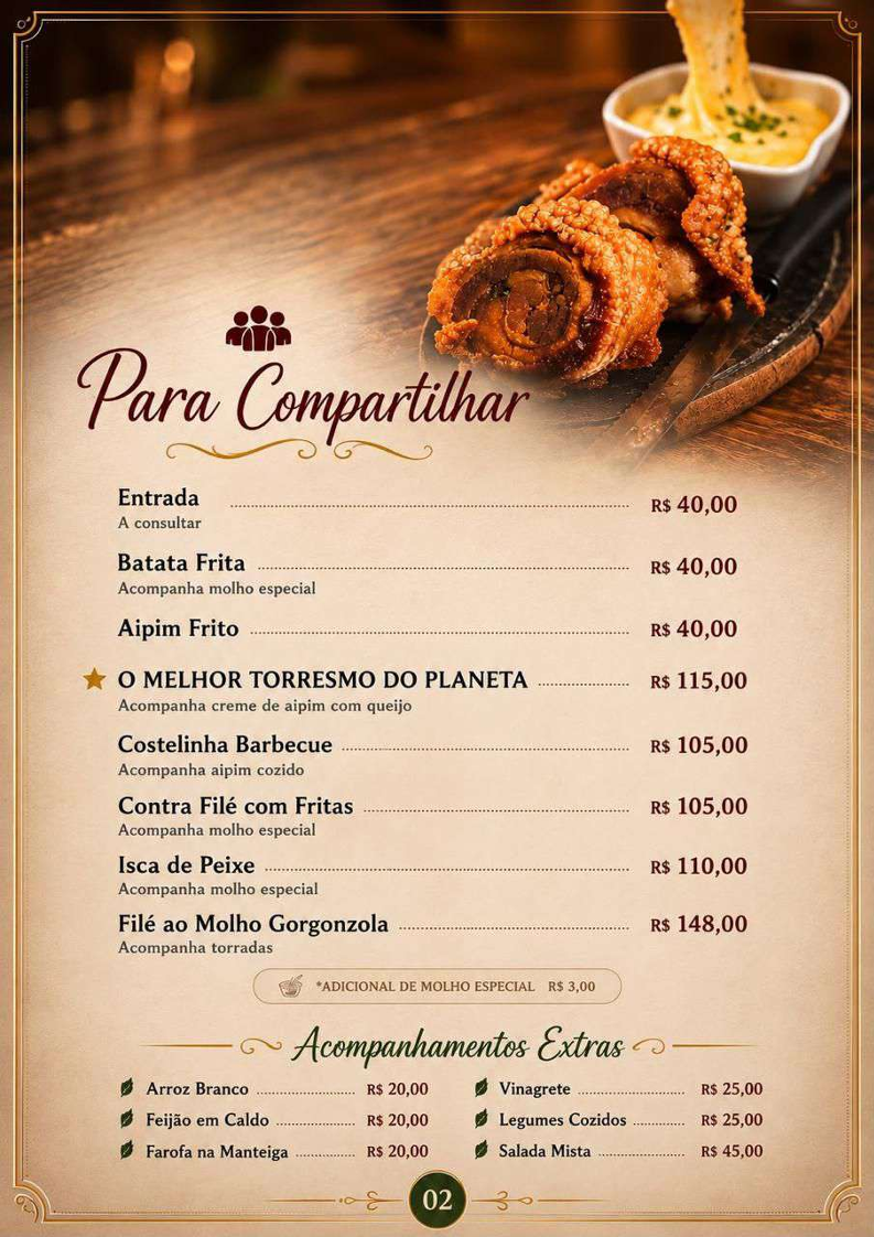 Porto Geraes Restaurante Menu 3