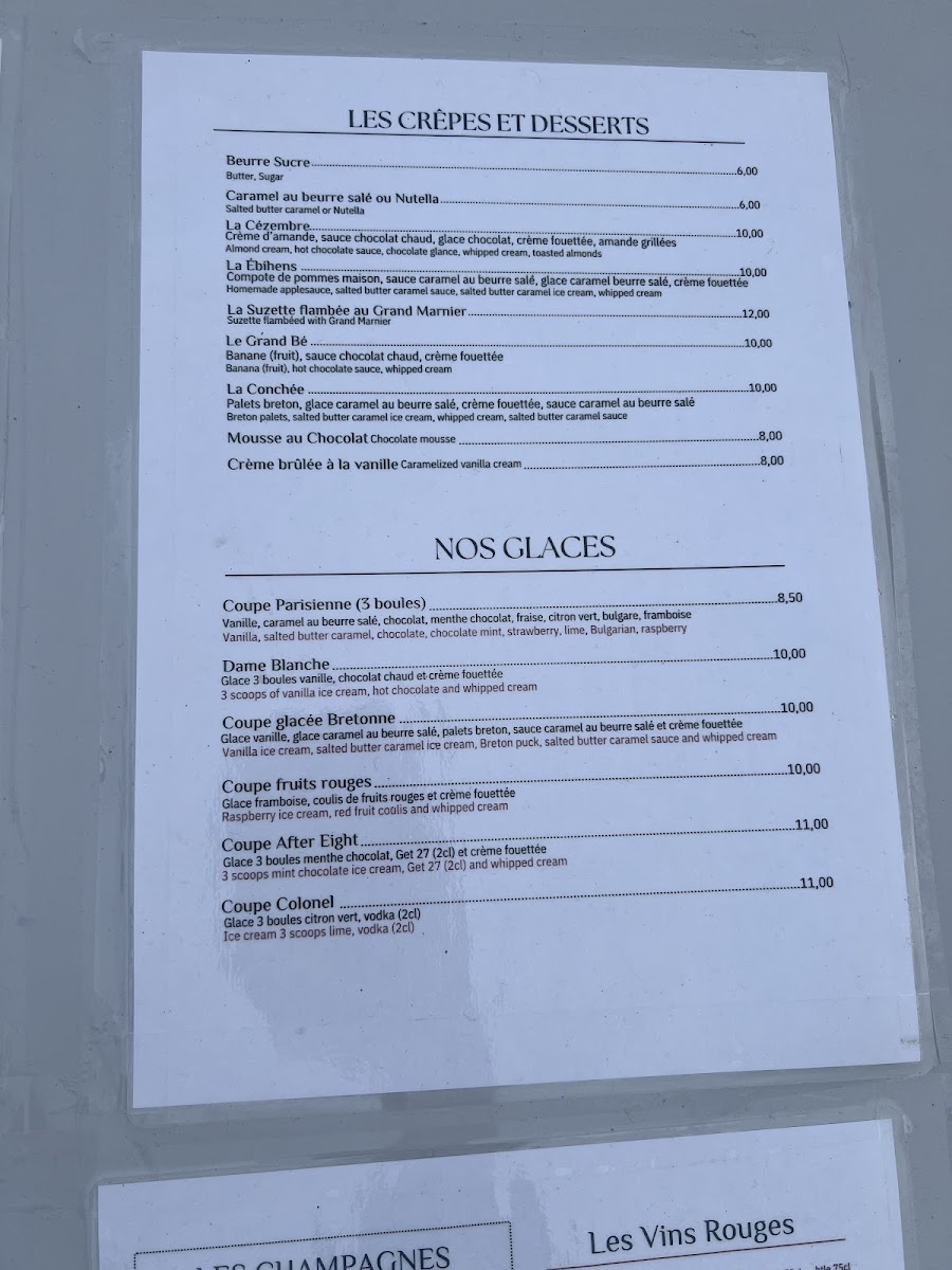 Café de la Digue Menu 5