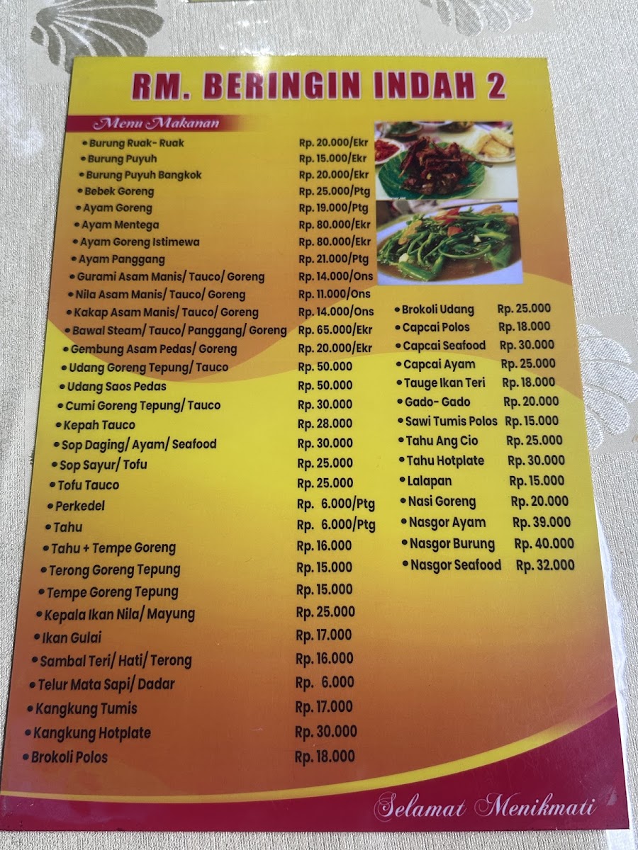 RM. Beringin Indah 2 Menu 1