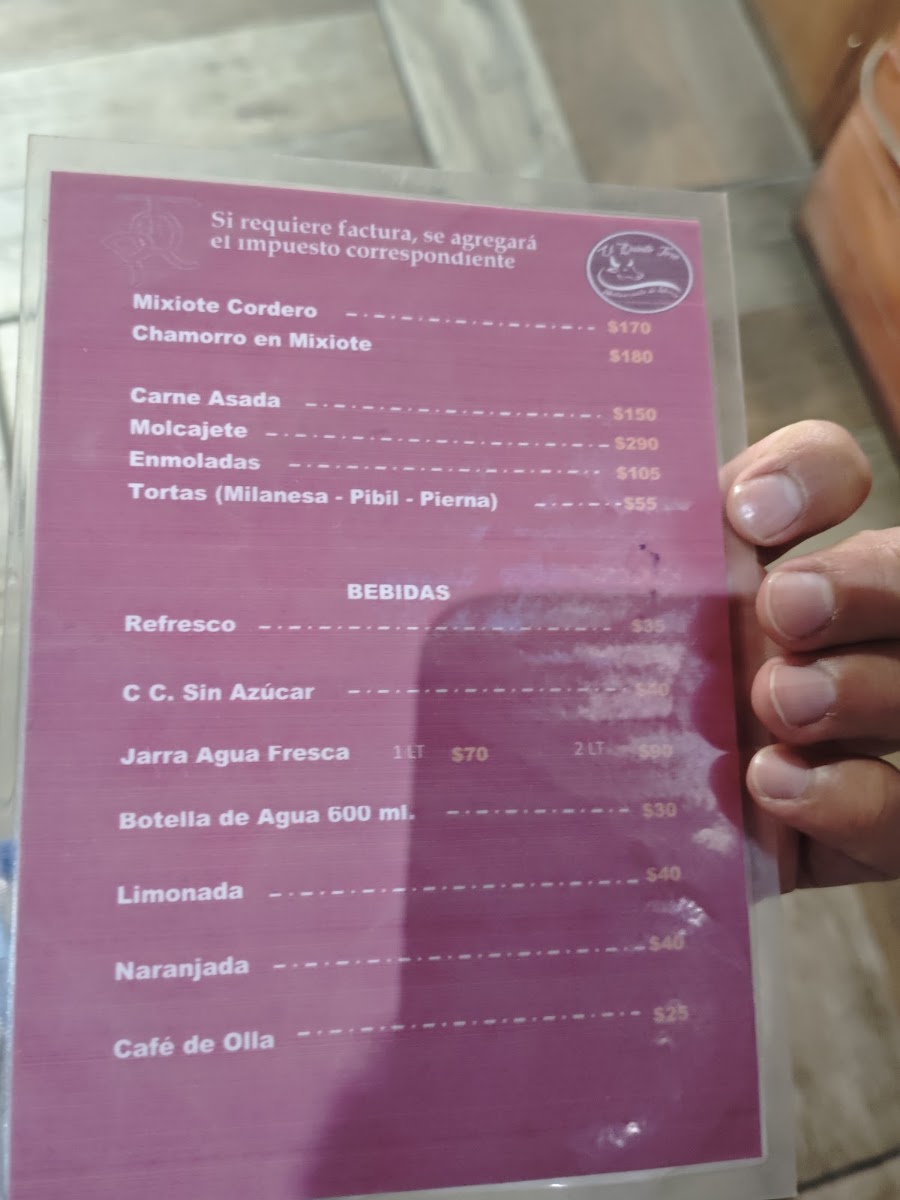 El Quinto Toro Menu 4