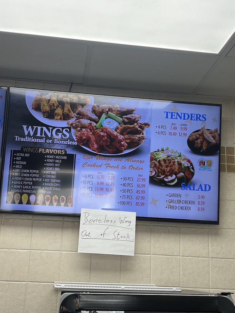 Wing Master Menu 1