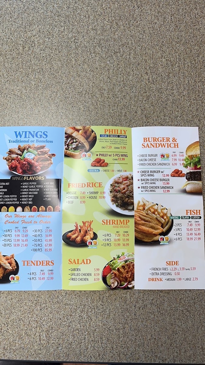 Wing Master Menu 2