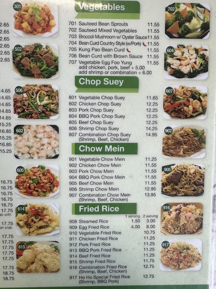 Ho Ho China Menu 2