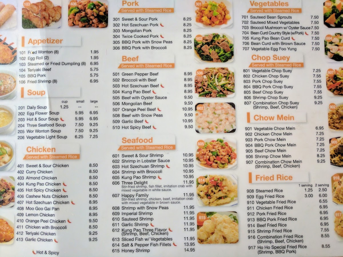 Ho Ho China Menu 7