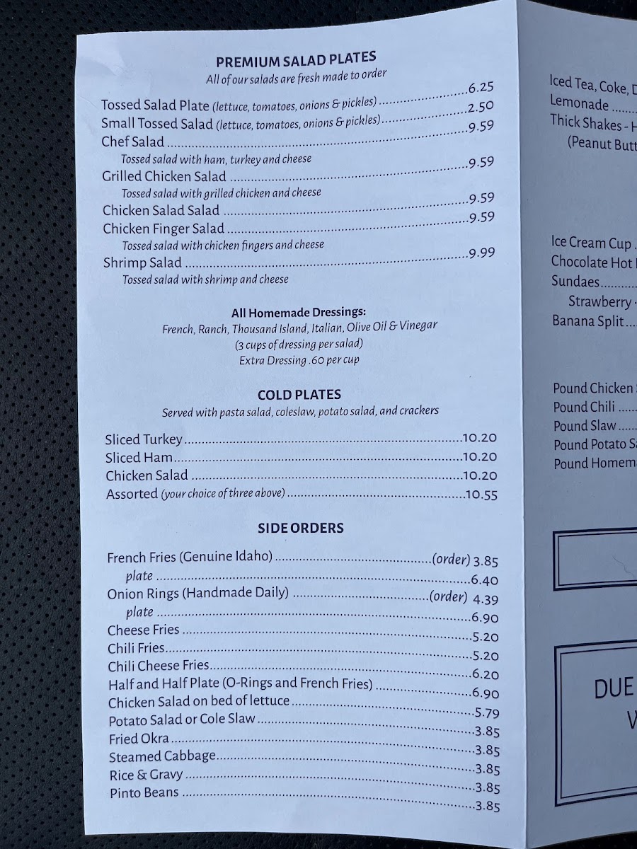 Palmetto Restaurant Menu 3