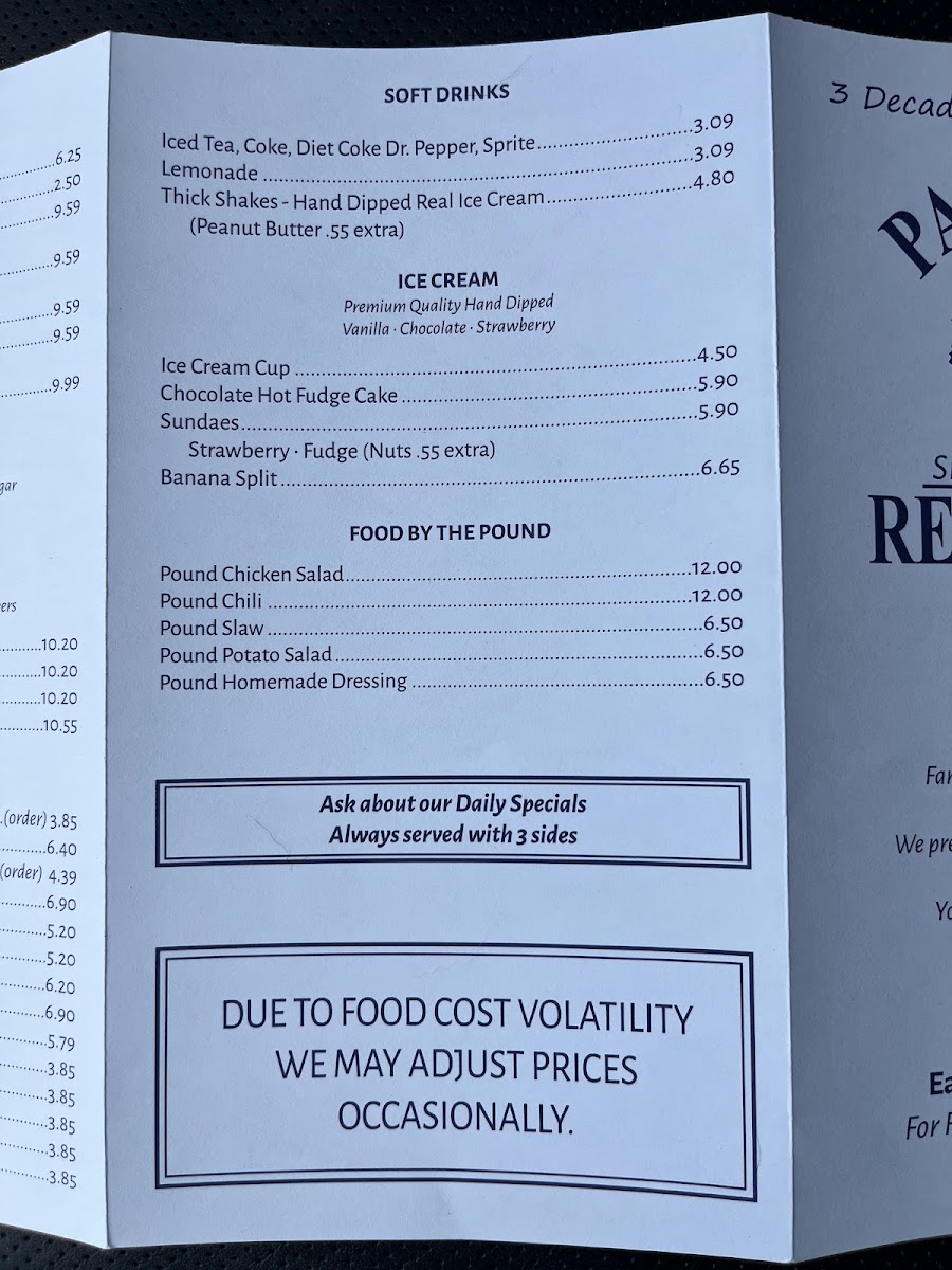 Palmetto Restaurant Menu 6