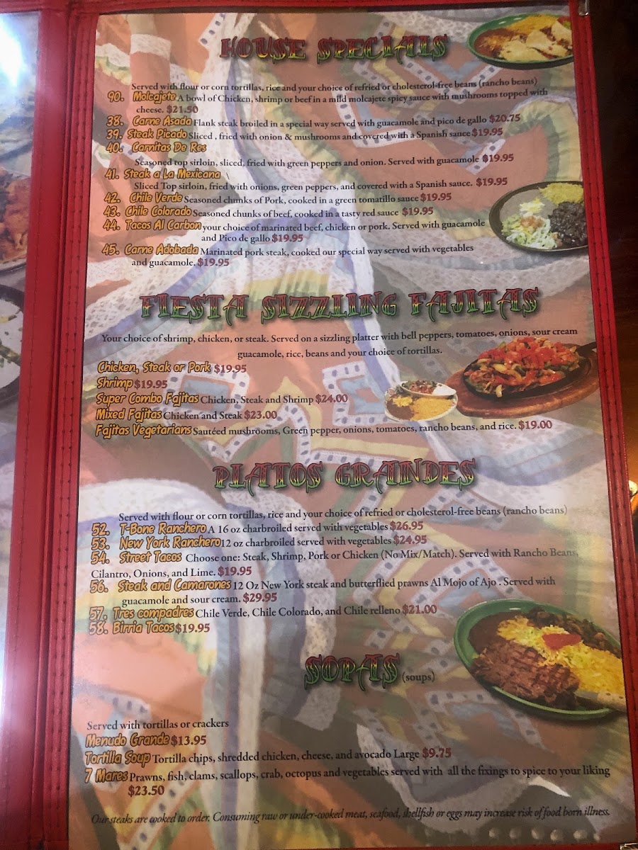 El Rancho Alegre | Mexican Menu 2