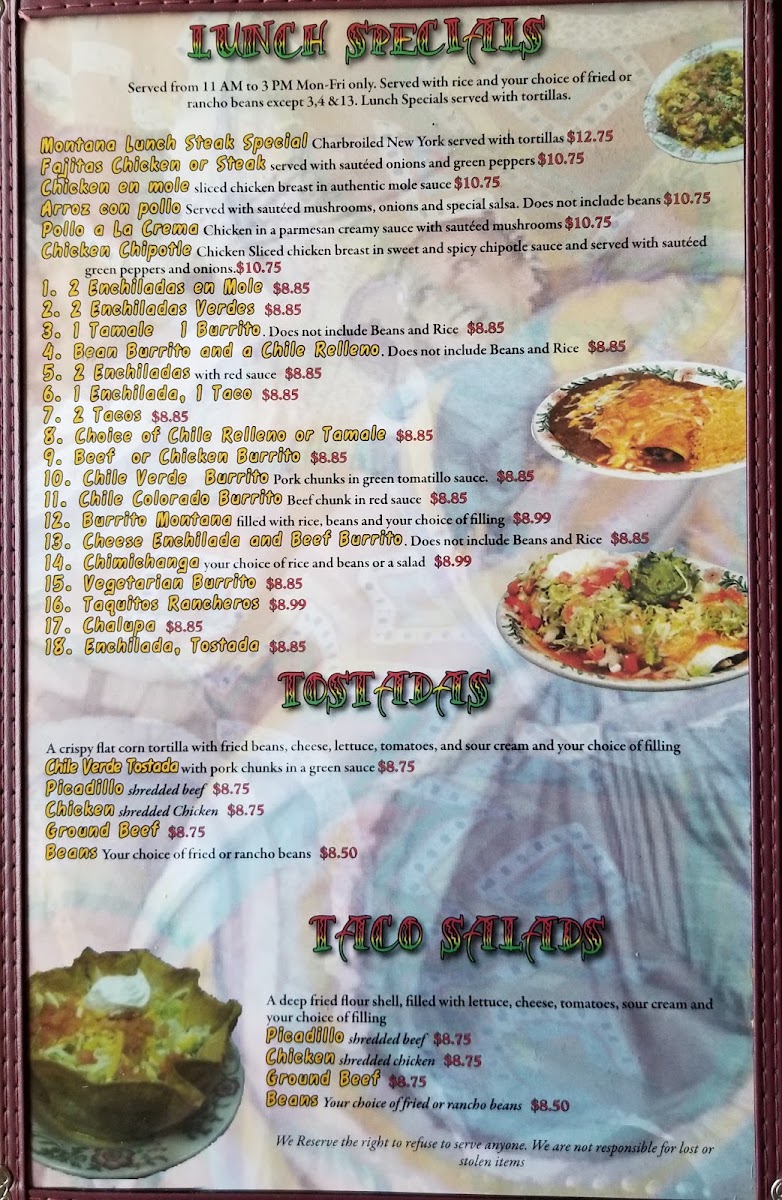 El Rancho Alegre | Mexican Menu 6