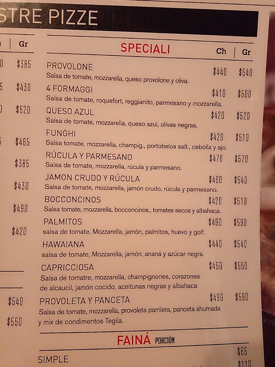 Teglia Menu 1